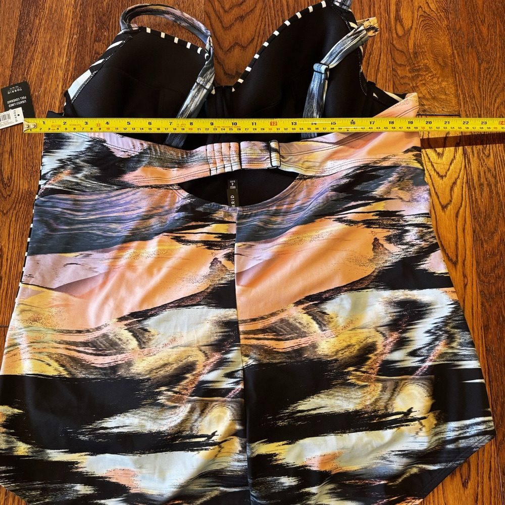 NWT Torrid 4 D/DD Womens 26 4X Slim Fix Underwire One Piece Swimsuit Shoreline - Picture 11 of 16